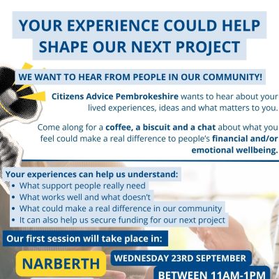 YOUR EXPERIENCE COULD HELP SHAPE OUR NEXT PROJECT